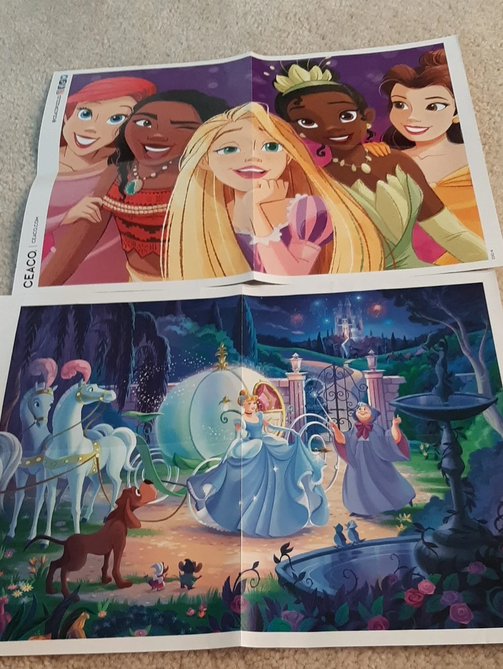 2 Disney Princess Puzzles -200 Pieces